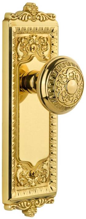 813735 Grandeur Winwin Psg 234 Windsor Solid Brass Rose Passage Door -