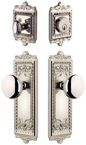 818843 Grandeur Winfav Sp Eset 234 Windsor Solid Brass Single Cylinder - Nickel
