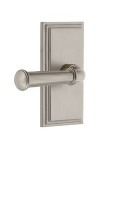 822946 Grandeur Carre Plate Dummy With Georgetown Lever In Satin Nickel