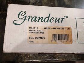 824415 Grandeur Newport Single Dummy Eden Prairie Knob Lifetime Brass Read