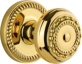 824433 Grandeur Newport Rosette With Parthenon Knob Double Dummy Lifetime Brass