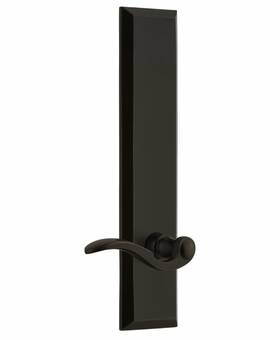 837986 Grandeur Hardware Fifth Avenue Tall Plate Bellagio Lever Timeless Bronze