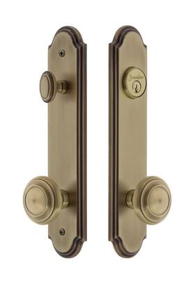 839531 Grandeur Hardware Arc Tall Plate Complete Entry Set With Circulaire Knob