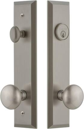 840737 Grandeur Hardware Fifth Avenue Tall Plate Complete Entry Set Knob 840737 Grandeur Hardware Fifth Avenue Tall Plate Complete Entry Set Knob