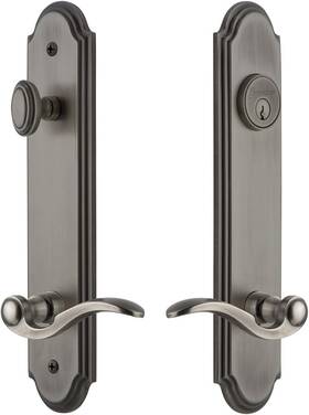 841002 Grandeur Hardware Arc Tall Plate Complete Entry Set Bellagio Lever 2.375 Inch