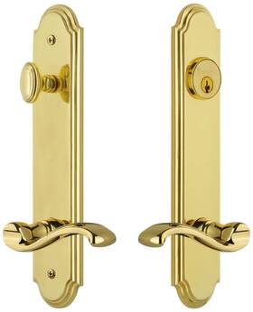 841210 Grandeur Arcprt Tp Eset 238 Rh Arc Solid Brass Tall Plate Single -