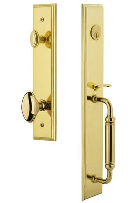 842301 Grandeur Hardware Carreft One-piece Handleset Backset Size-2.75 Inch