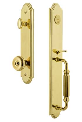 848451 Grandeur Arcfgrbou Esetd Na Arc Solid Brass Rose Dummy Full Plate -