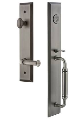 850052 Grandeur Hardware Fifth Avenue One-piece Handleset With C Grip