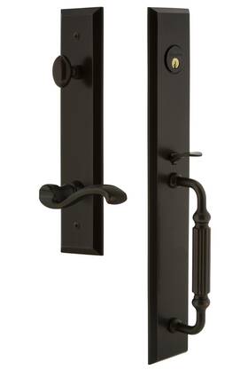 850154 Grandeur Hardware Fifth Avenue One-piece Handleset With F Grip
