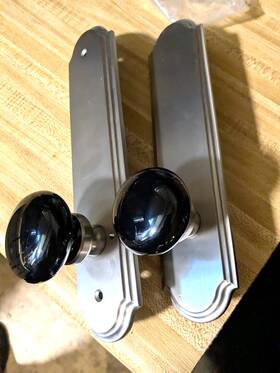 853136 Grandeur Doorknob Hardware Arc Tall Plate Coventry Knob Privacy