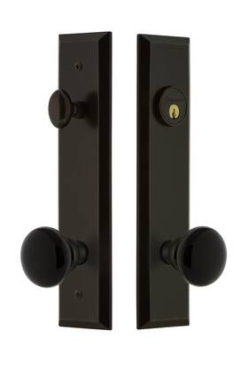 854244 Grandeur Hardware Fifth Avenue Tall Plate With Coventry Knob Complete