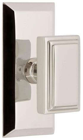 859322 Grandeur Favcar Sp Prv 234 Cs Carre Solid Brass Privacy Door Knob - Nickel