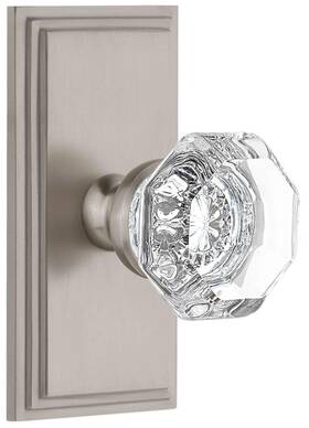 886331 Grandeur Carchm Prv 238 Cs Chambord Crystal Solid Brass Privacy - Nickel