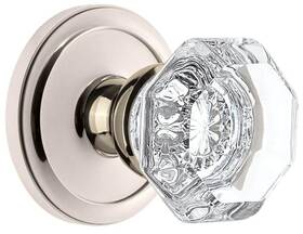 887810 Grandeur Circhm Prv 238 Cs Chambord Crystal Solid Brass Privacy - Nickel