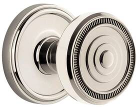 889422 Grandeur Geosol Prv 238 Cs Soleil Solid Brass Privacy Door Knob - Nickel