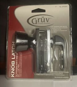 6703201 Gruv Knob Latch For 3/4inch 1.1/8 Thick Screen And Storm Door 1.3/4inch Hole Spacing