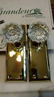 Gs22-favver-lb Grandeur 2 Fifth Avenue Plate With Provence Crystal Knob Single Dummy Brass