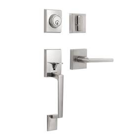 L36158-s-s119 Gua Oyh Front Door Handleset - Satin Nickel Handle Lever Set With Dead
