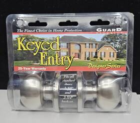 Guard Security 075877719904 Entry Lockset Oval S/nickel - New
