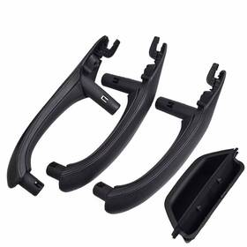 Hacreyatu 7c6l Black Inner Door Handle Leather Left Right Pull Trim Kits Replace