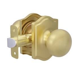 Haidms 313055881853 Gold Passage Door Knob Round Interior Handles For Closet 1 Pack