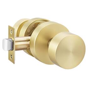 B0d14f6mm2 Haidms Brushed Gold Passage Door Knob 1-pack Non-locking Interior Handle Zinc Al