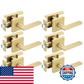 B0d97t9n24 Haidms Gold Passage Door Handles Closet Zinc Alloy Brushed
