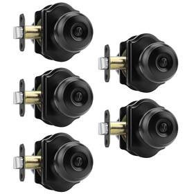 B0dcfpb4q2 Haidms Matte Black Privacy Interior Door Knobs Bedroom Bathroom 5 Pack