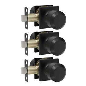 B0dg1s6tp1 Haidms 3 Packs Black Interior Door Knobs Passage For Closet And