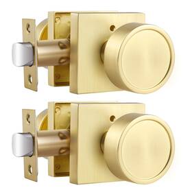 B0djnv49mw Haidms Gold Privacy Door Knobs Zinc-alloy Heavy Duty Round Brushed