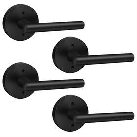 B0f53w8bc7 Haidms 4 Pieces Black Dummy Door Handles No-turning Levers Inactive