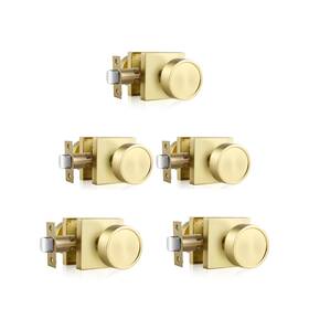 B0f9w7b4d8 Haidms Gold Passage Door Knobs Interior Zinc Alloy Brushed Closet Handle 5