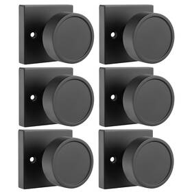 B0f9w8kxrf Haidms Matte Black Dummy Door Knobs Half No-turning Closet Locks Zinc Alloy