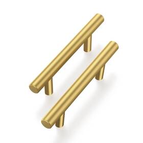 Ls201gd Haliwu 10 Pack Cabinet Handles Brass Gold Pulls 3 Inch Hole Center Dr