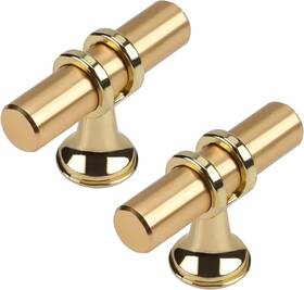 Ls685201-1 Haliwu 10 Pack Gold Cabinet Knobs Brushed Brass Handles Kitchen Knob