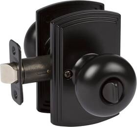 102t-sn-bl-privacy Hardware Callan Santo Privacy Door Knob Fits 1-3/8 To 1-3/4 Inch Thick Bla