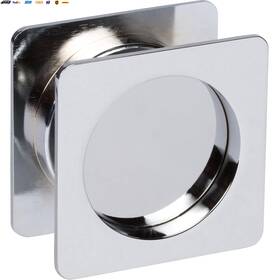 370206 Hardware Polished Chrome Contemporary Passage Square Pocket Door Lock With Edge Pu