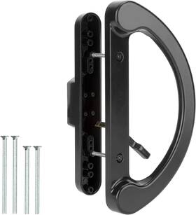 Hardware 445001474444 Patio Sliding Glass Door Handle Replacement Set Mortise Style Reversible Design