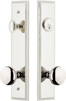 840159 Hardware Carreft Tall Plate Complete Entry Set With Fifth Avenue Knob Bac