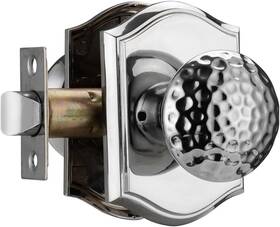 Plc105-cp-bk Hardware Polish Chrome Interior Door Knobs With Camelot Trim Handles For Bath And Bed