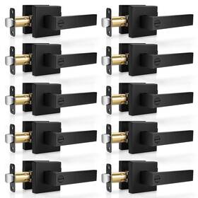 Youailian-0033u Hasmikit 10 Pack Matte Black Door Handles Privacy Levers Heavy Duty Bed