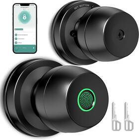 Hei Liang 758984224249 Smart Door Knob Fingerprint Lock Biometric Fingerp