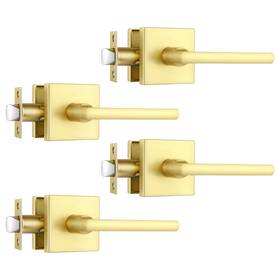 Heips-4 Heittis 4 Pack Passage Door Knob Set Interior Handle Closet Gold Handles I