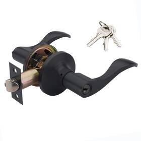 Henyin 713893603363 1 Pack Of Wave Lever Keyed Entry Door Lock/door Knob Hardware Handle And Clos