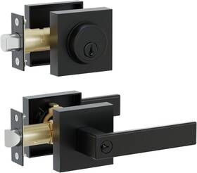 Hlds-1 Hidalife Entry Door Handle And Single Cylinder Deadbolt Combo Keyed Alike Heavy Duty