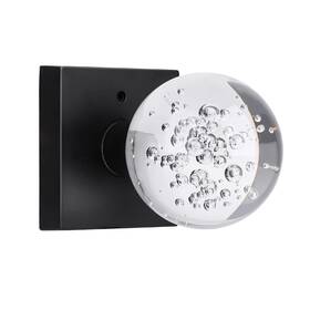Hiemey 635408121875 Glass Crystal Door Knobs Interior With Lock Round Clear Bubble Ball Modern C