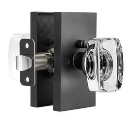 Hiemey 658359052470 Glass Door Knobs Interior With Lock Crystal Modern Privacy Knob For Bed