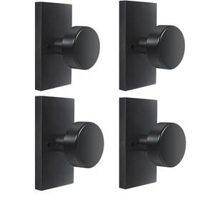 Hiemey 658359054085 Matte Black Dummy Door Knobs Interior Modern Rectangle Handle For