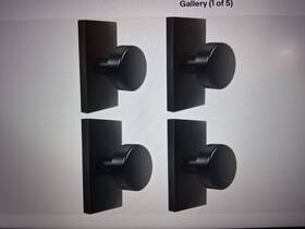Hiemey 744759743961 Matte Black Dummy Door Knobs - Modern Handles For Bifold Closets 4 Pack